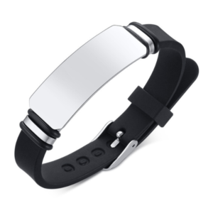 Trendy Silicone Steel Bracelet (Silver)