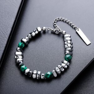 Stone Steel Turquoise Bracelet