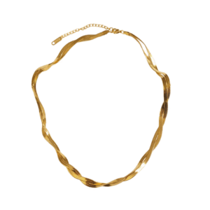 Double Woven Gold Necklace