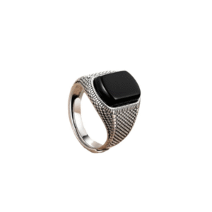 Black Agate Ring